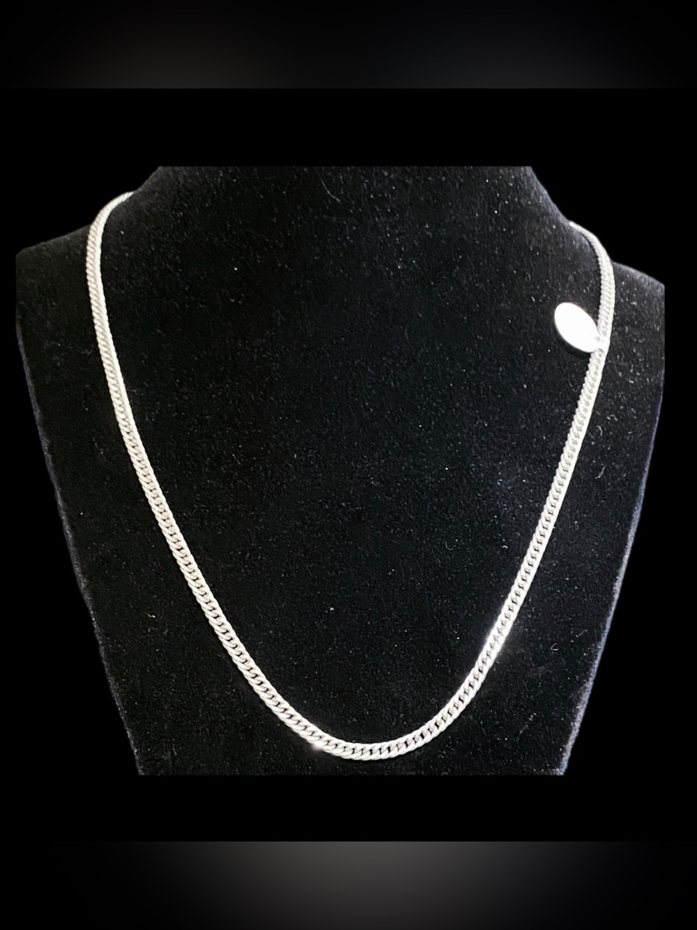 VTG 925 Sterling Silver Curb Chain Necklace 20" 4mm 16.78g NWT